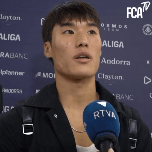 '韓대표팀 윙어 계보 잇나' 김민수, 스페인 무대 맹폭격 중!→'바르셀로나 전설' 피케 총애 듬뿍 "직접 영입 추진, 주목 끌 만한 성과"