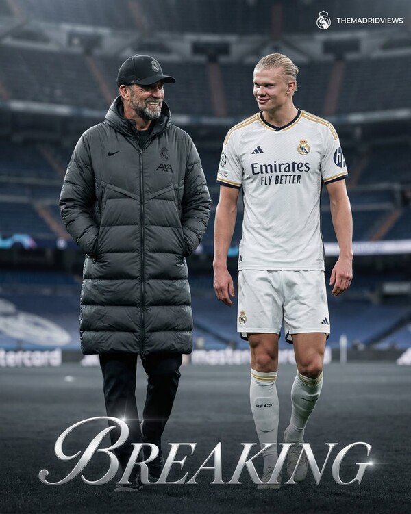 "총 8560억 규모" 레알 마드리드 미쳤다! 구겨진 자존심 회복 총력…'홀란 영입+클롭 선임' 동시 추진