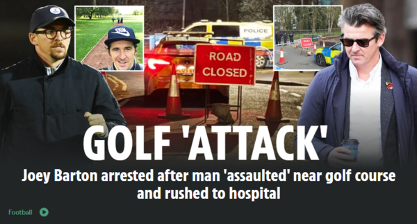 '갱생 불가!' 또 체포됐다 '시가로 눈 지지기·폭행·길거리 난동' 일으킨 악동 조이 바튼, 이번엔 골프장 인근 폭행 사건 연루