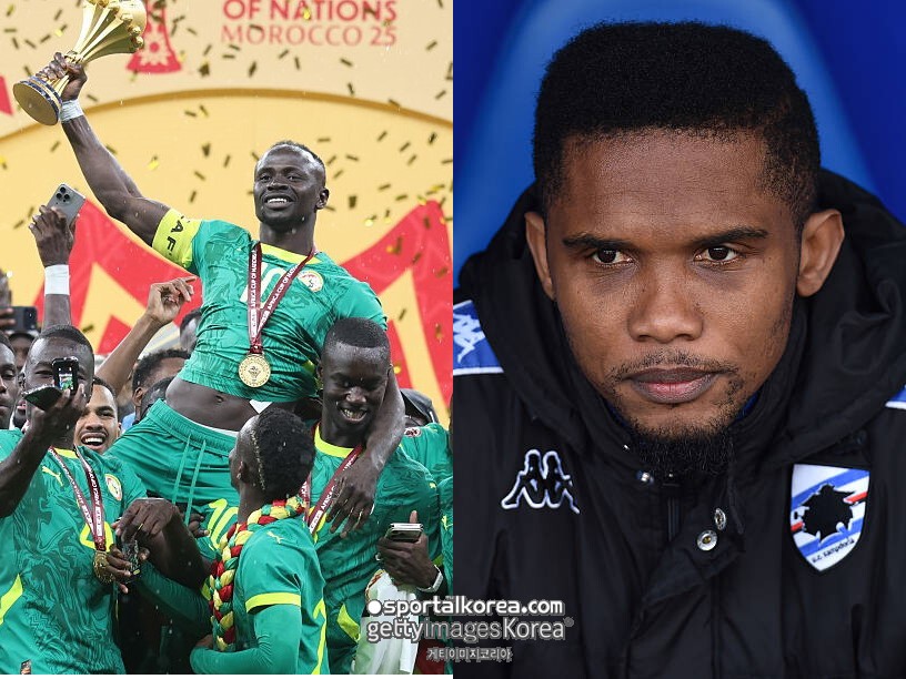 "전 세계가 진짜 우승팀 안다"...세네갈 네이션스 컵 우승 무효→모로코 3-0 몰수승, 초유의 결과에 '흑표범' 에투도 분노 "누가 납득하겠나"