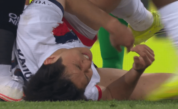 악! "이강인 발목 강하게 밟혀, 고통 호소하며 쓰러져" 홍명보호 가슴 철렁...LEE, 월드컵 3개월 앞두고 살인 태클에 당했다!→ 정확한 상태는 미지수 "큰 문제 없길"