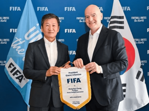 "정몽규 회장님, 진심으로 축하드립니다"...FIFA 인판티노 회장이 전한 진심 "코리아풋볼파크 개관 축하, 韓축구 뜻깊은 순간"