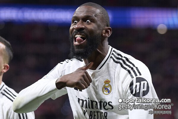 경악! '일본 조롱→물병 투척→이번엔 막말'...레알 마드리드 스타 뤼디거, 또다시 '비매너 논란' 터졌다