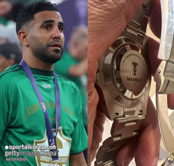 '연봉 1,035억 위엄!' 우승 선물로, '개당 3천만원' 고급 시계 쾌척한 마레즈...ACLE 로고·동료들 이름까지 각인