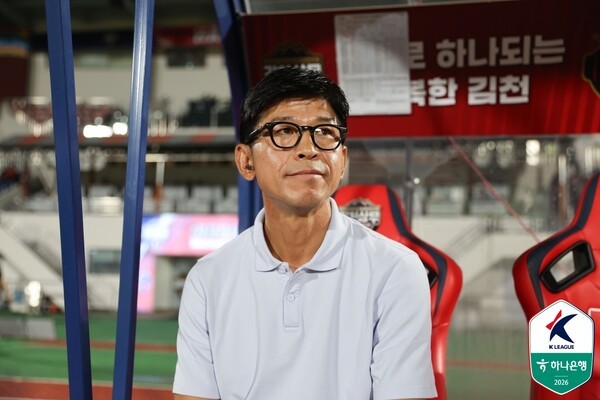 [현장목소리] '서울전 4연승 불발' 김천상무 주승진 감독 "슈팅 너무 아꼈다…계속 골 노려야 위로 올라간다"