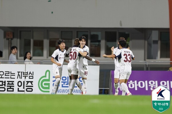 [K리그1 25R] '문민서 멀티골' 광주FC, 강원FC 원정에서 2-2 무승부